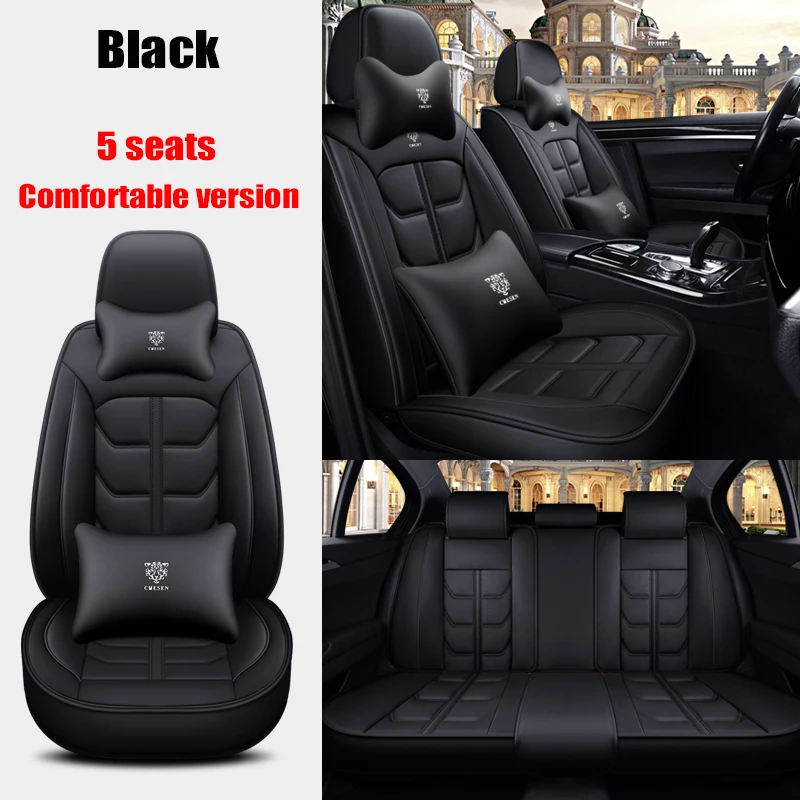 

YOTONWAN Leather Car Seat Cover 98% car model for Toyota Lada Renault Kia Volkswage Honda BMW BENZ car accessories 5 seats