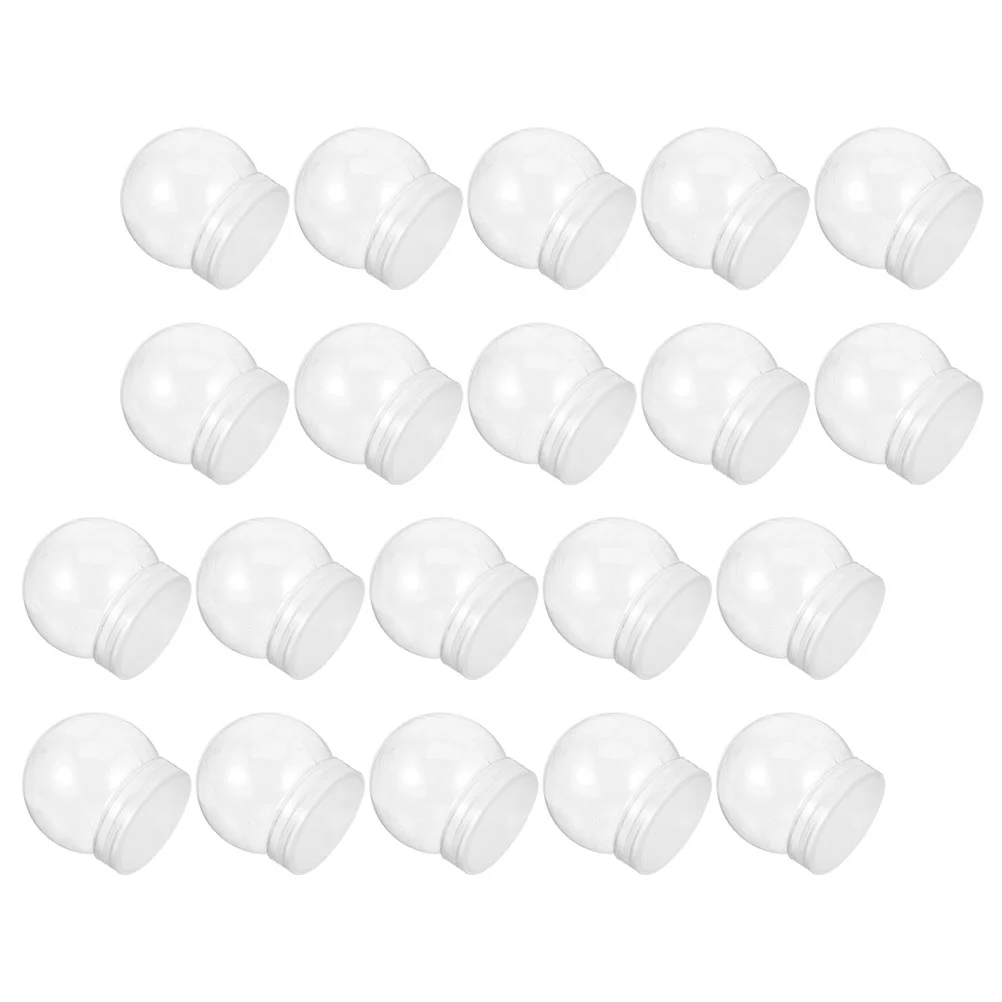 

20 Pcs DIY Snow Globe Small Decors Globes Suite Plastic Water Clear Reusable Durable