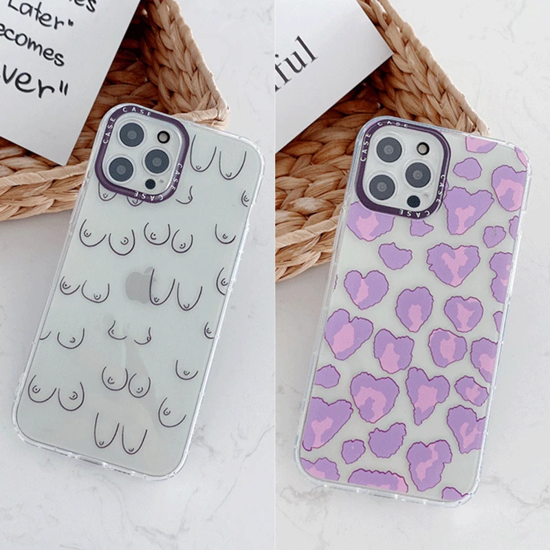 

Art Boobs Transparent Soft TPU Phone Cases for Xiaomi 10T 11 POCO M3 Silicon Back Covers for Redmi 9A 9C 10X Note 7 8 9Pro Max