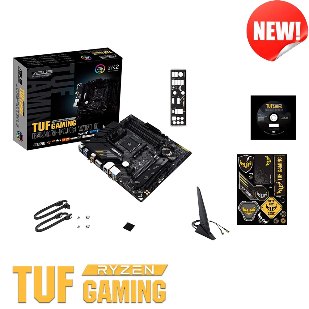 Asus TUF GAMING B550M-PLUS WIFI II B550 с комплектом материнской платы Ryzen 7 3700X PCI-E 4 0 DDR4 128 ГБ