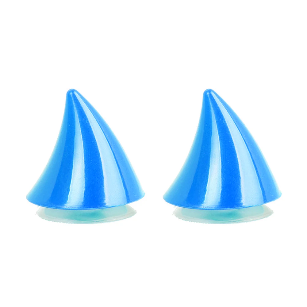 

2pcs Soft Rubber Devil Horn Cool Wear Resistant Resilient Universal With Suction Cup Racing Off Road Motorcycle Helmet Corner