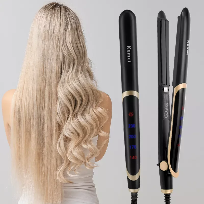 New in Hair Straightener Curler Hair Flat Iron Negative Ion Infrared Hair Straighting Curling Iron Corrugation Hair Care free sh