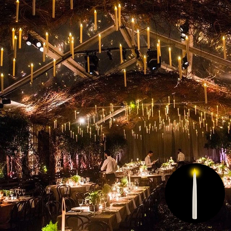 12/24/60 шт. 2024 беспламенная плавающая свеча с волшебной палочкой дистанционным