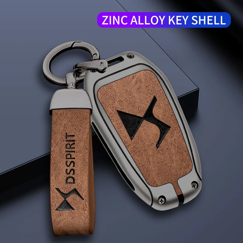 

Zinc Alloy Car Key Cover Case Key Decoration Bag Holder Shell Protector Fob For DS DS3 DS4 DS5 Keychain Auto Styling Accessories