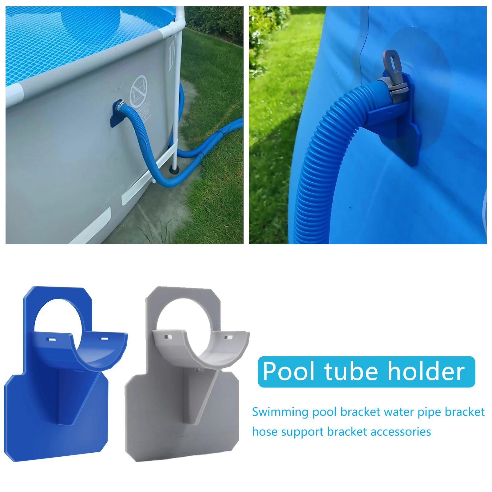 

Swimming Pool Pipe Bracket Mounting Supports 30-38mm Pipe for Intex Grounded Hose Outlet with Cable Ties Swimming Accessories