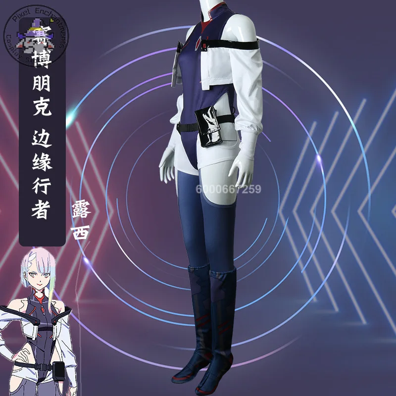 Аниме Киберпанк: Edgerunners Люсина Костюм Косплей Сексуальное женское боди