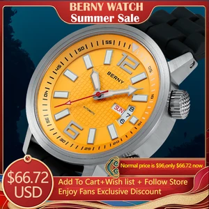 Miyota 8205 20ATM Diver Automatic Mechanical Watch Men Sport Luminous Sapphire Waterproof Wristwatch