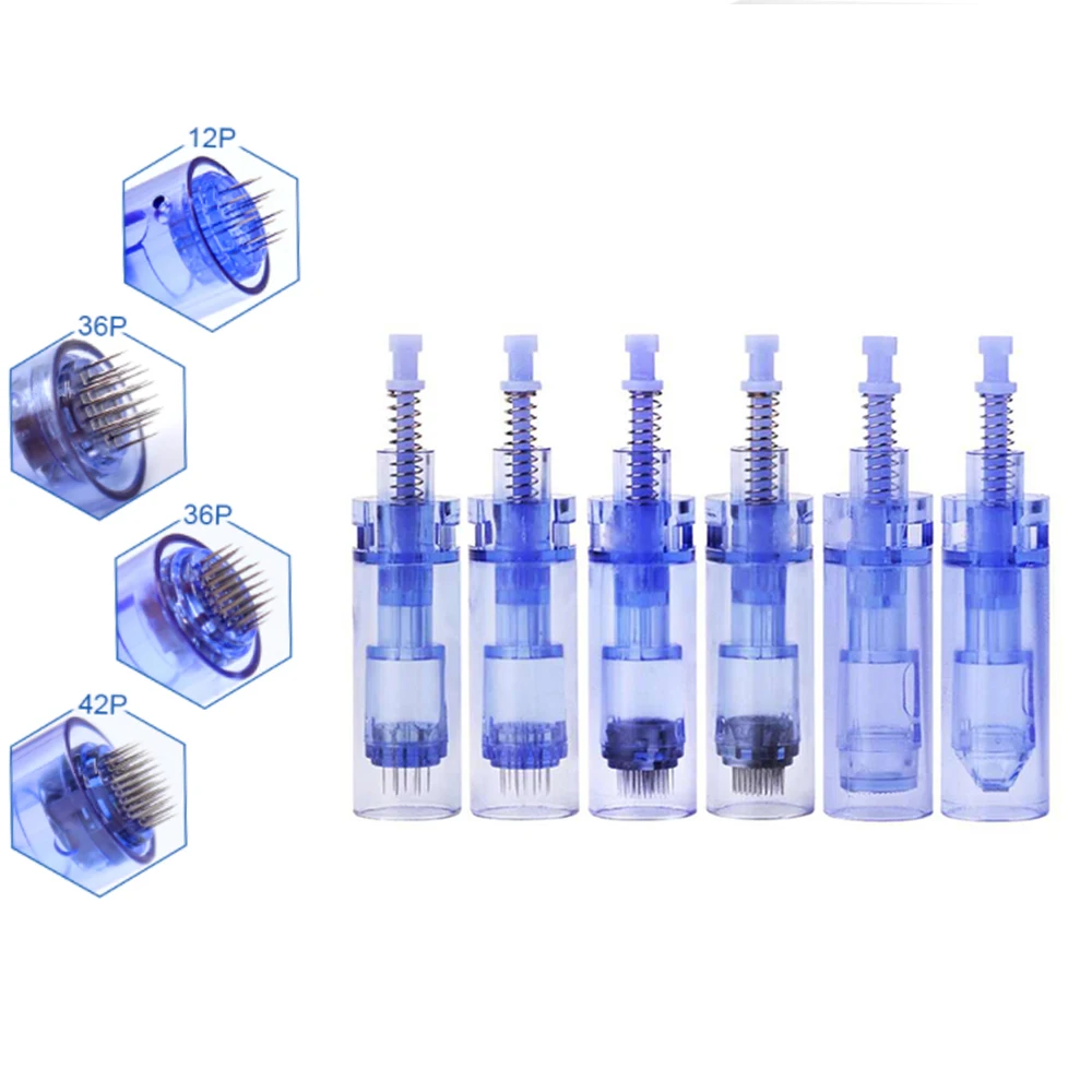 

100pcs Derma Pen Ultima A1 Cartridges Needle Face Care Micro Needle Pen Disposable Bayonet Replacement Parts Tattoo Needles