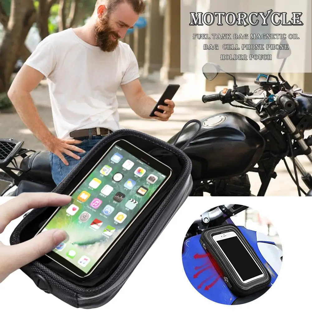 

Motorcycle Tank Bags Transparent Waterproof Magnetic Tank Bag Touch Screen Phone GPS Bag Cell Phone Phone Holder Pouch Universa