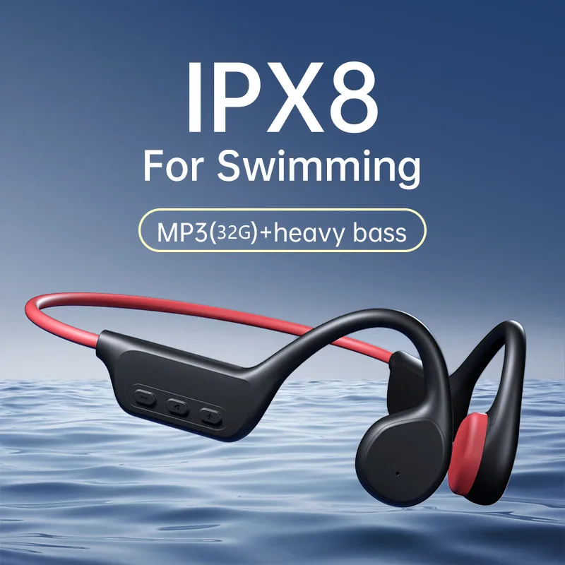 

Беспроводная гарнитура для плавания X7 с костной проводимостью, 32 ГБ памяти, Bluetooth, IPX8 mp3-плеер, Hi-Fi гарнитура с микрофоном, наушники