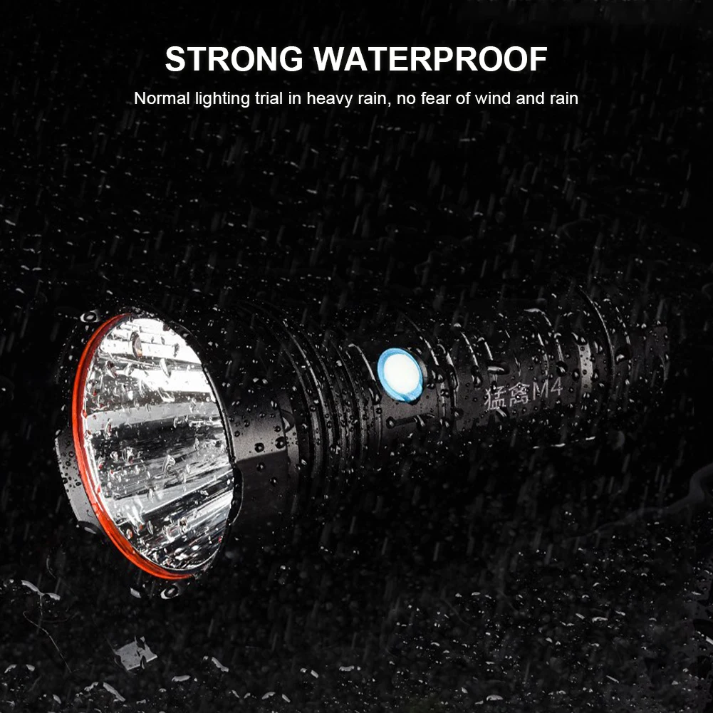 Светодиодный тактический фонарь высокомощный ручной светильник с антибликовым