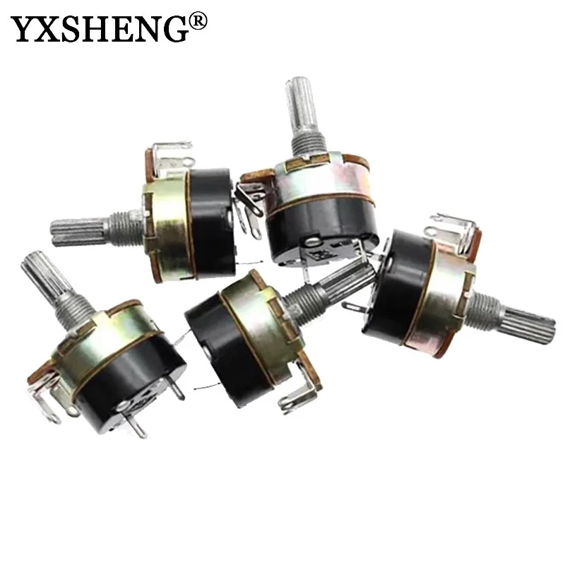 

1PCS WH138-1 B5K B10K B20K B50K B100K B250K B500K Adjustable Resistance Speed Regulator Potentiometer Length 20mm