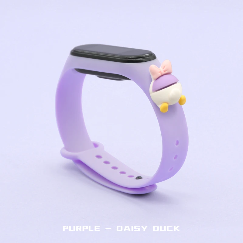 For Mi Band 7 Strap Doll Patch Silicone Strap Smart Bracelet Belt Cute Replacement For Mi band 7 6 5 4 3 Strap Wristband
