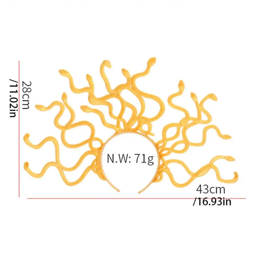 Черная змея головной убор на Хэллоуин повязка для волос реквизит сцены маскарада