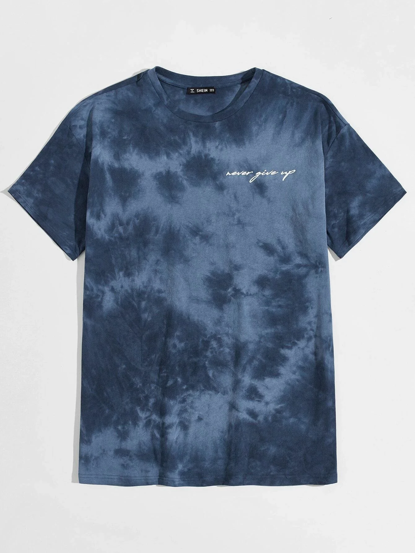 

t shirt for men Men Slogan Print Tie Dye Tee