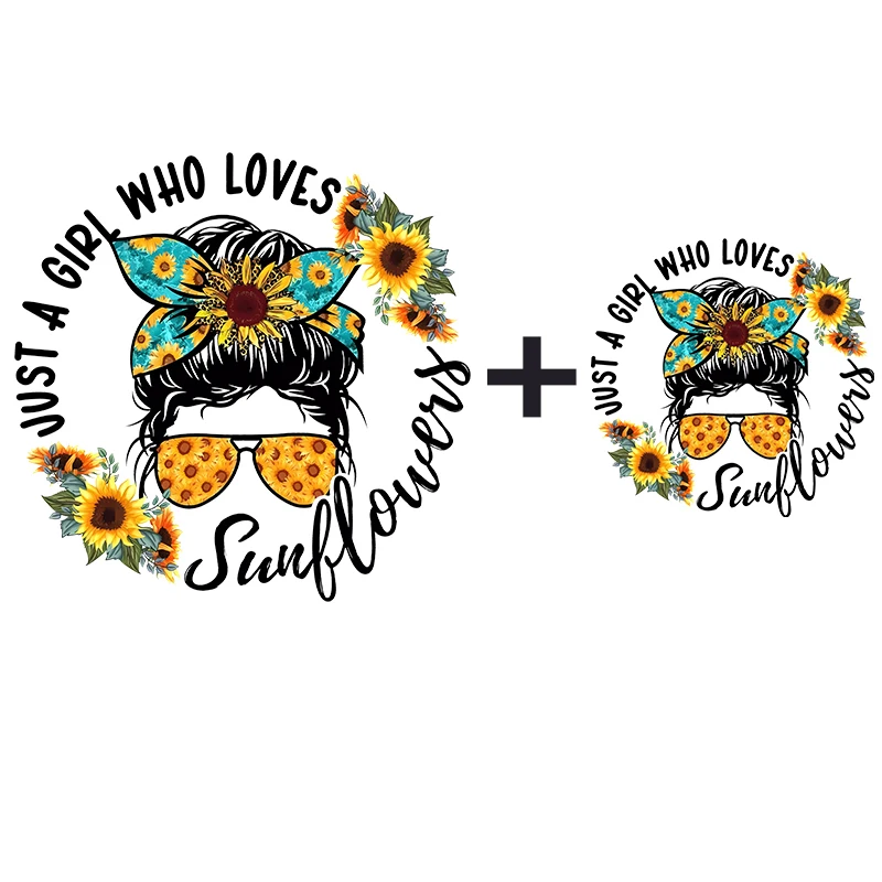 Очки с подсолнухом женские теплопередающие наклейки на одежду железные нашивки