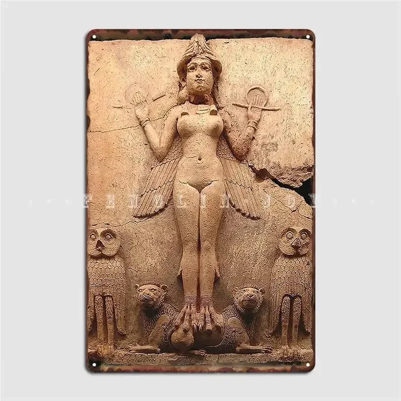 Babylon Queens Of The Night Goddess Ishtar Babylonian Sex And Love Burney Relief Металлические таблички для