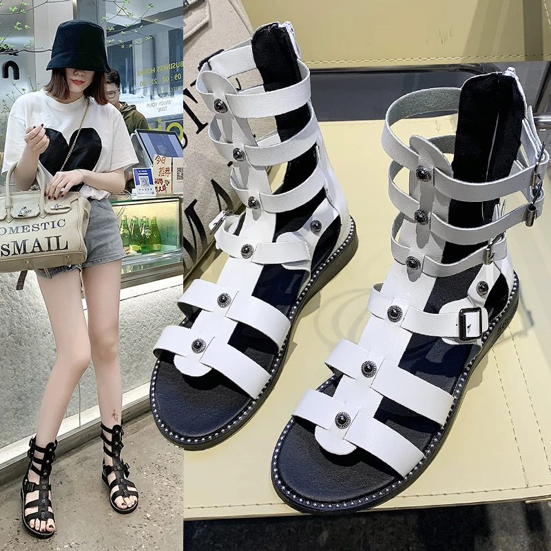

Women Sandals Summer 2022 Womens Fashion Flats Gothic Casual Low Heel Luxury Designer Party Woman Fashion Beach Gladiator Slides