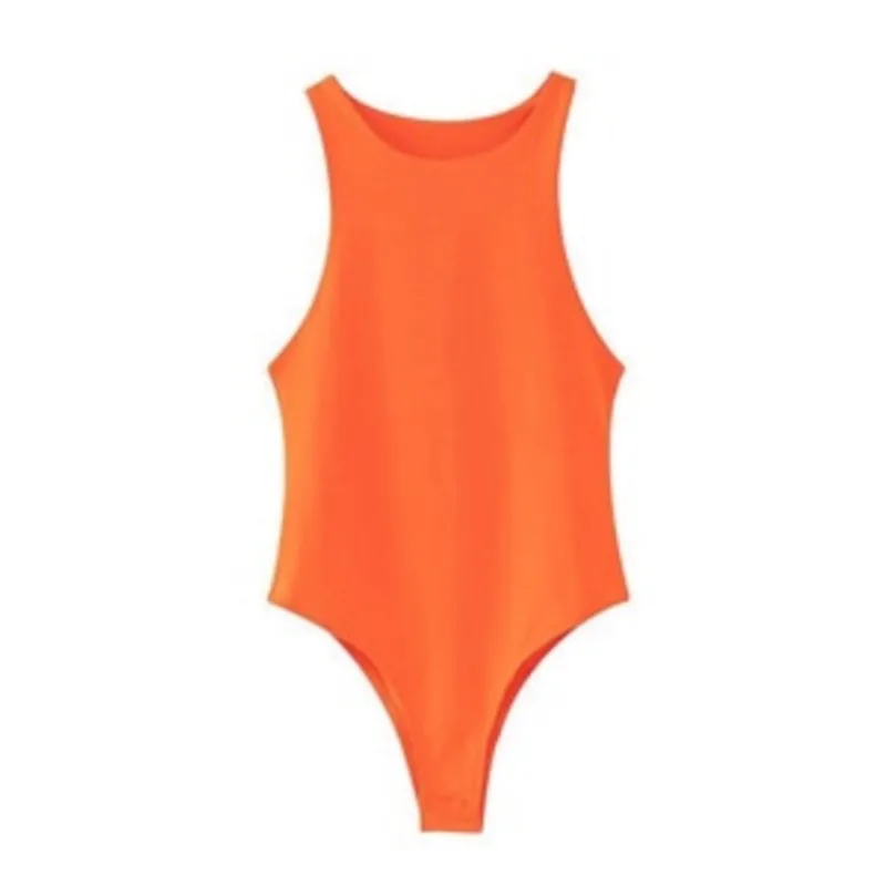 Летнее сексуальное боди без рукавов хлопковые топы уличная одежда Однотонный