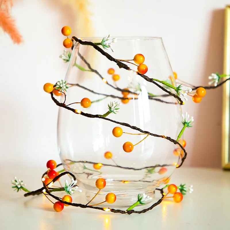 

10/20leds Fruit Copper Wire Fairy Lights String Lights Holiday Garland for Decor Christmas Wedding Party Decor Christmas Lights