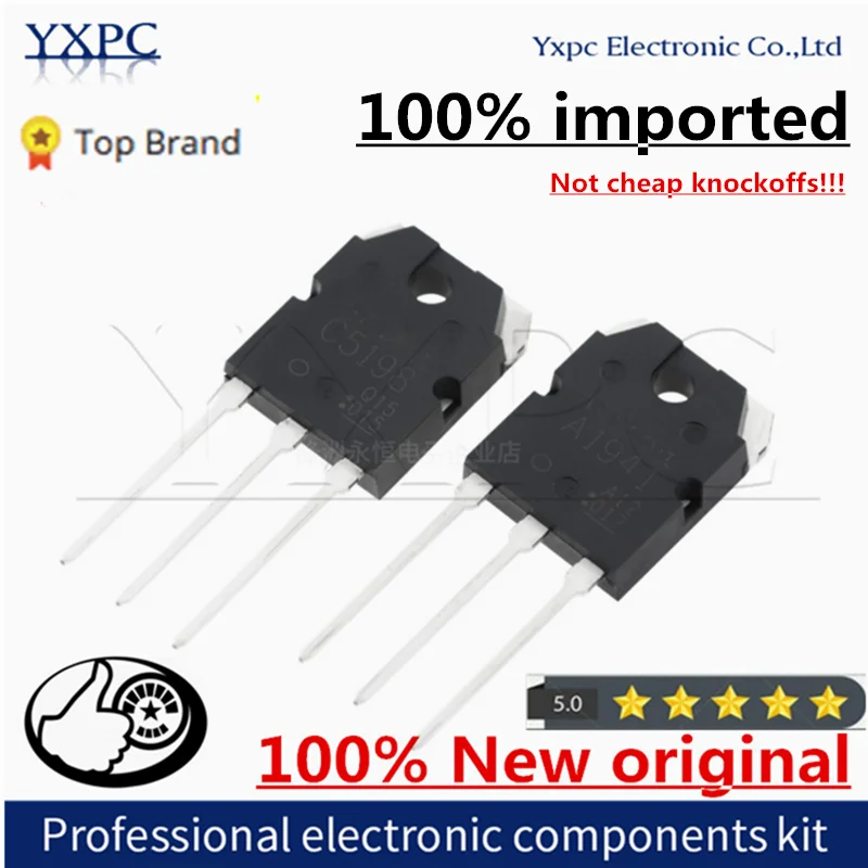 

100% new imported original 2SC5198 2SA1941 2SC5198 A1941 C5198 TO-247 Audio power amplifier transistor