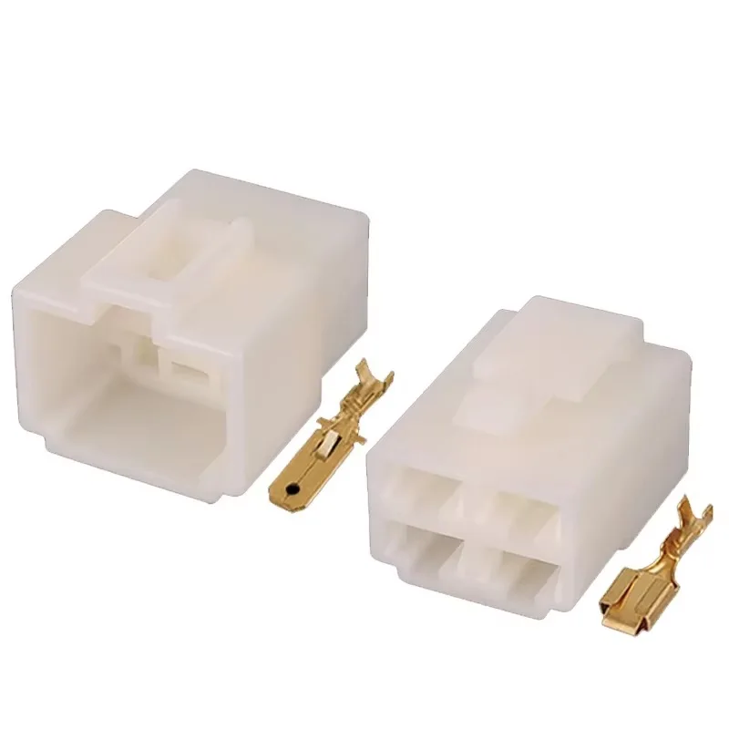 

1/5/10/20/50 комплектов, 4-контактный 6,3 мм, совершенно новый электрический разъем из АБС-пластика, мужской и женский автомобильный разъем, вилка проводки DJ7041-6.3-11/21