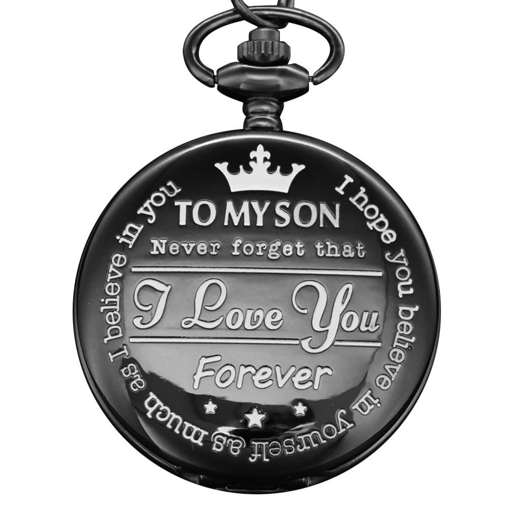 Я люблю ваши черные кварцевые карманные часы