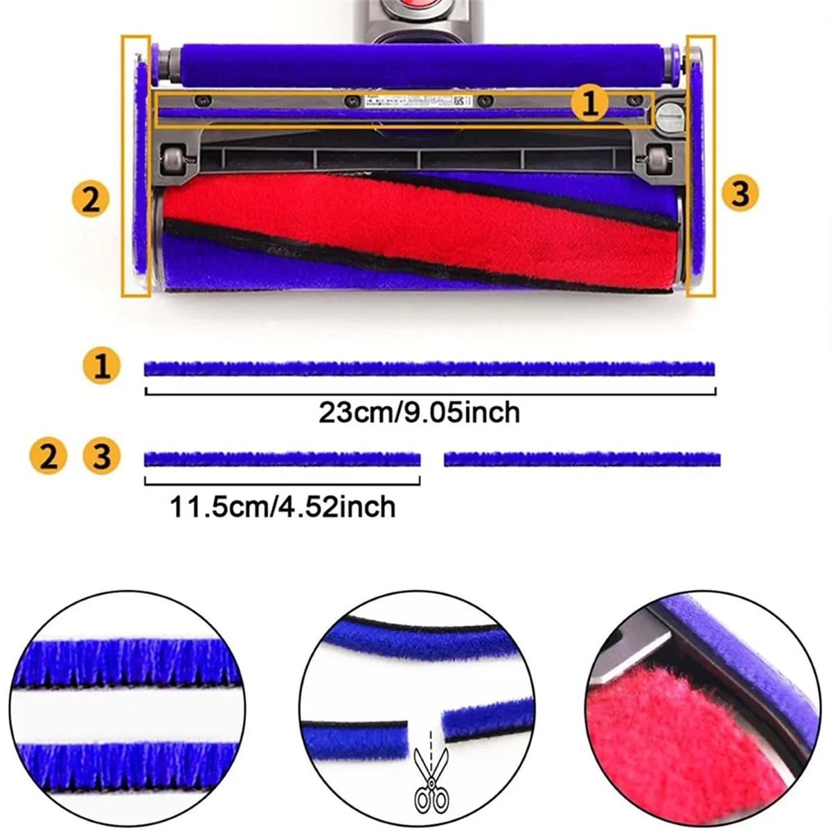 Мягкие плюшевые полоски трубчатый шланг для V6 V7 V10 V12 V15 DC58 DC59 DC62 DC72 DC74 сменные
