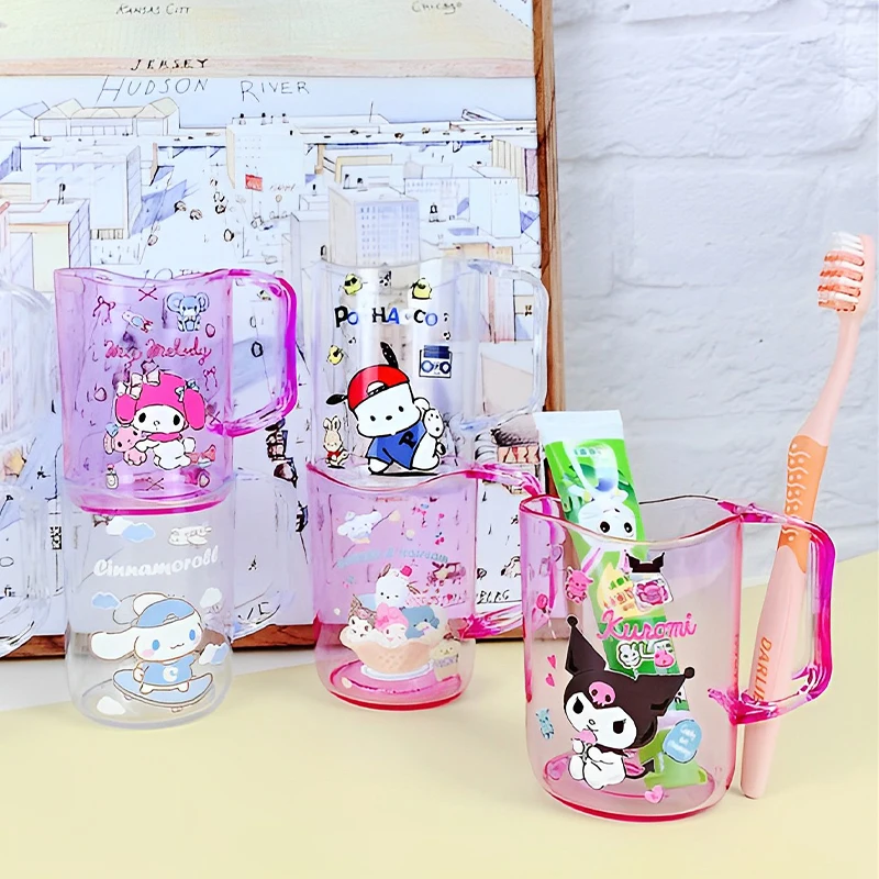 

Мультяшная Милая чашка для полоскания рта Kawaii Hello Kittys Sanrio аниме Kuromi зубная паста зубная щетка туалетные принадлежности чашка игрушки рождественские подарки