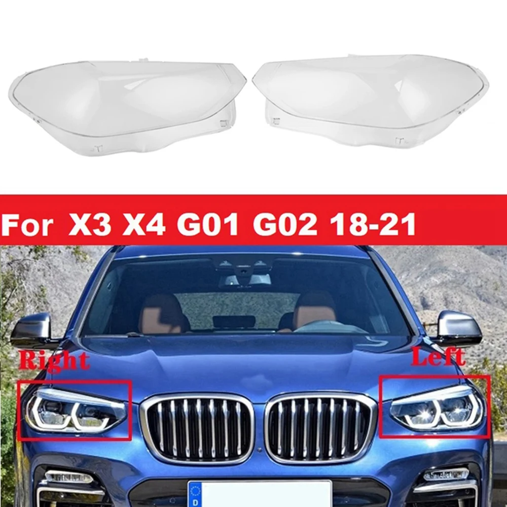 

Left Headlight Shell Lamp Shade Transparent Lens Cover Headlight Cover for-BMW X3 X4 G01 G02 G08 2018-2021 63117466131