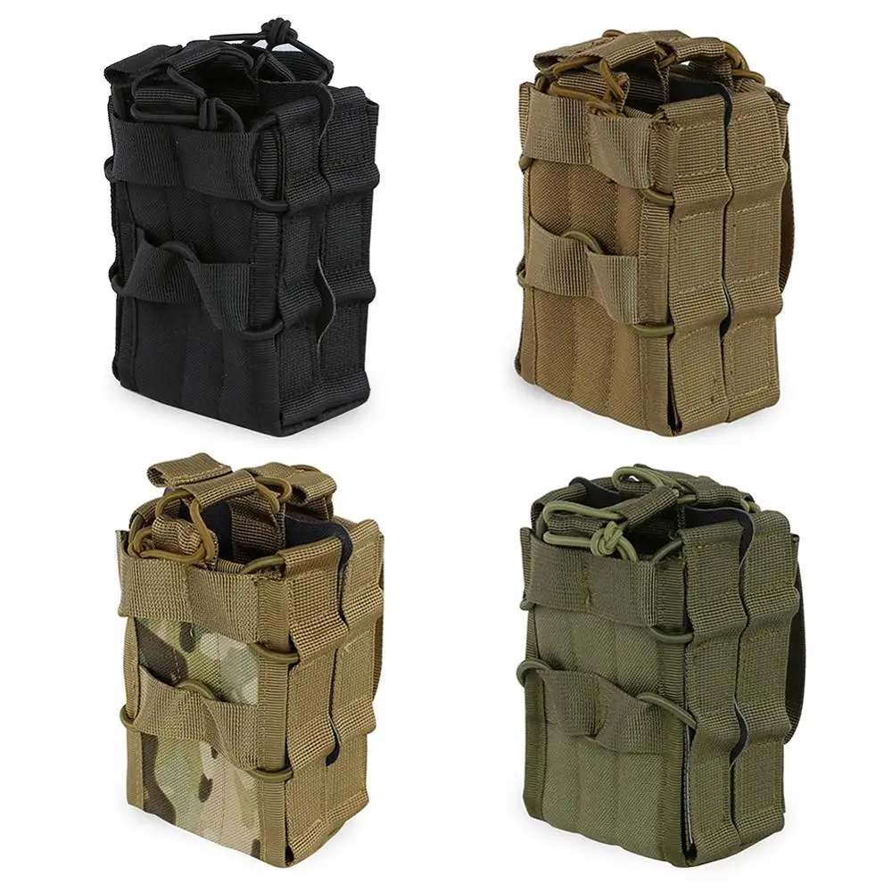 

Molle system double clip pouch real CS tactical 5.56 elastic double link pouch accessory bag airsoft hunting accessories holster