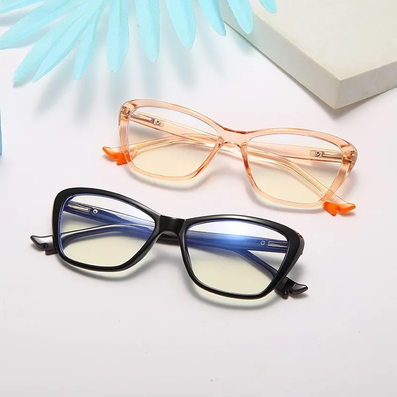 

Cat Eye Blue Light Blocking Glasses Frames computer Gaming TR90 Anti Ray Eyeglasses Designer Fashion Women Transparent Eyewear