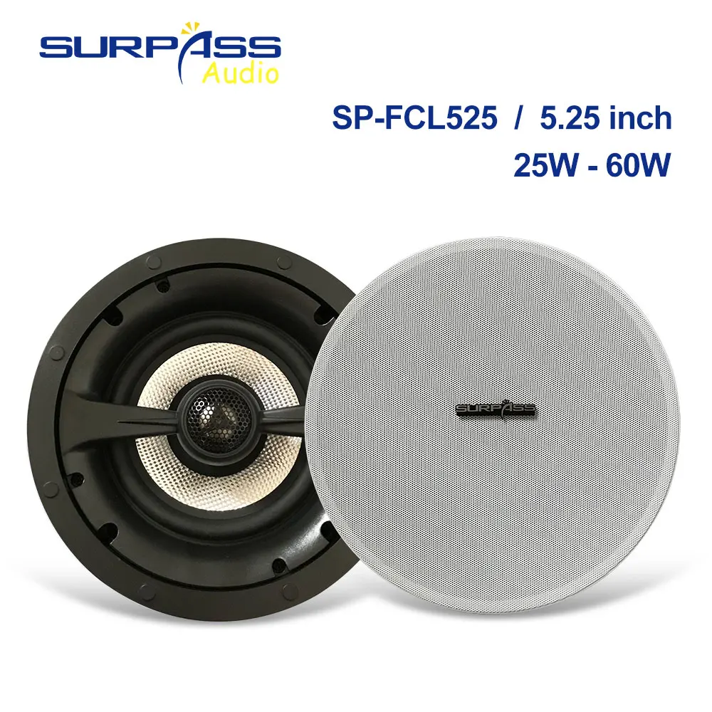 PA System Speaker Kits Audio Players Passive Ceiling Speaker On Wall Installation 5.25inch or 6.5inch Home In-ceiling Speaker enlarge