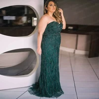 luxury guest party gown for woman sweetheart neck sweep train plus size mother of the bride dresses shiny sleeveless tulle 2022