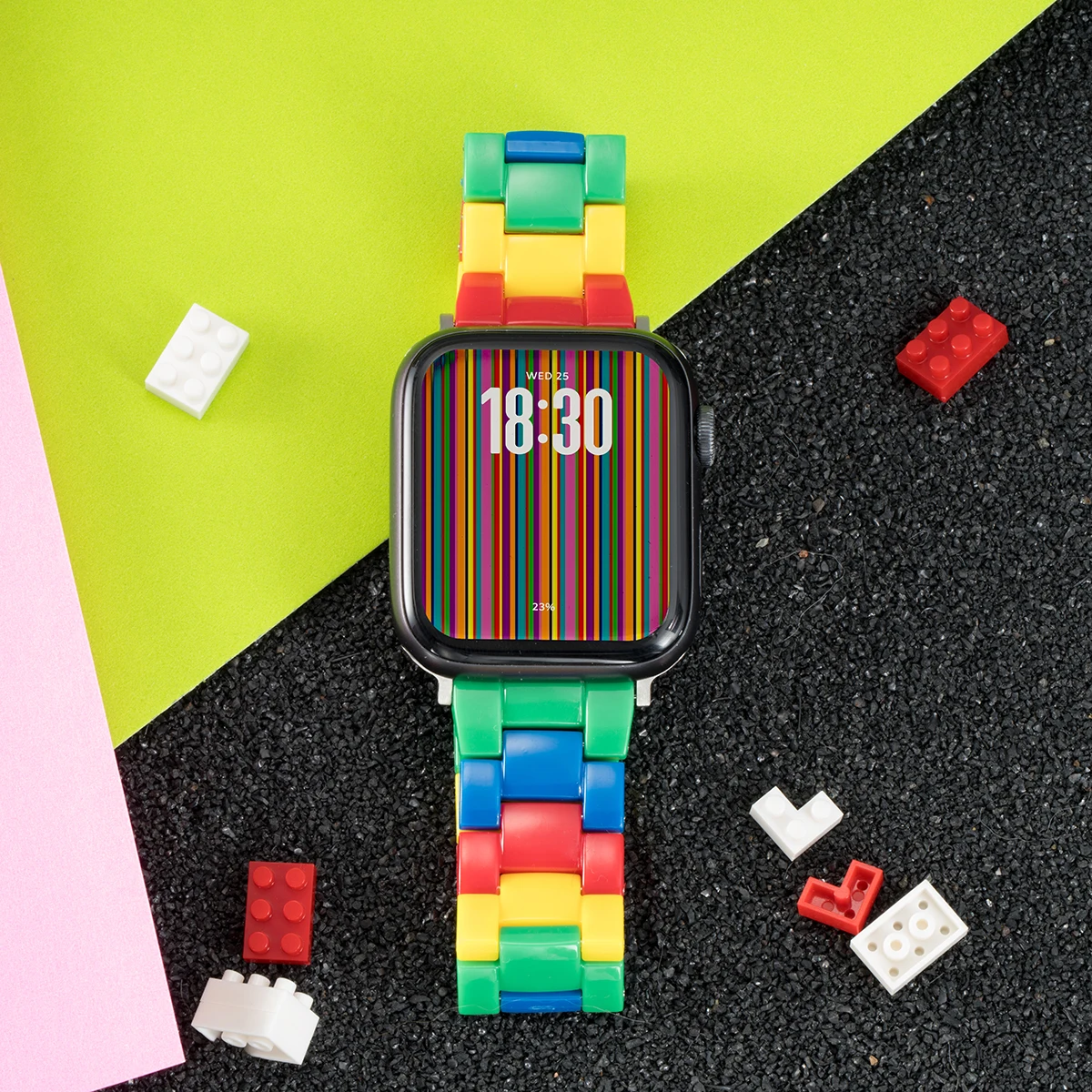 Фото Цветной блокирующий полимерный ремешок для IWatch Ultra 10 9 8 7 6 5 4 SE Ремешок конфетный унисекс для Apple Watch Различные размеры 42 мм-49 мм №5