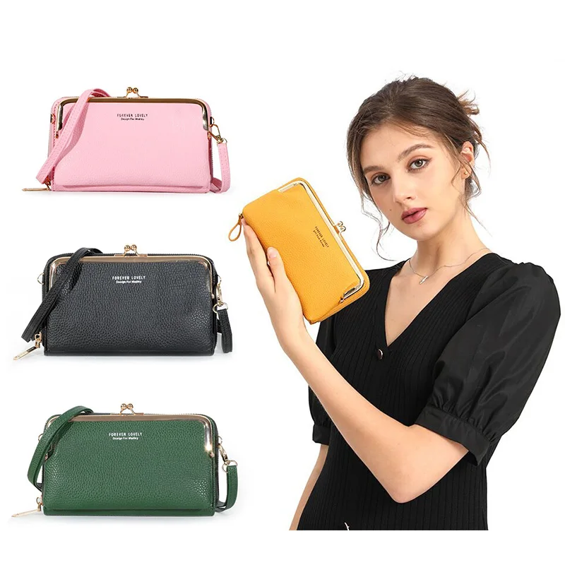 

Новая женская сумка для телефона с сенсорным экраном, модный простой женский кошелек, роскошные дизайнерские сумки через плечо для женщин ...