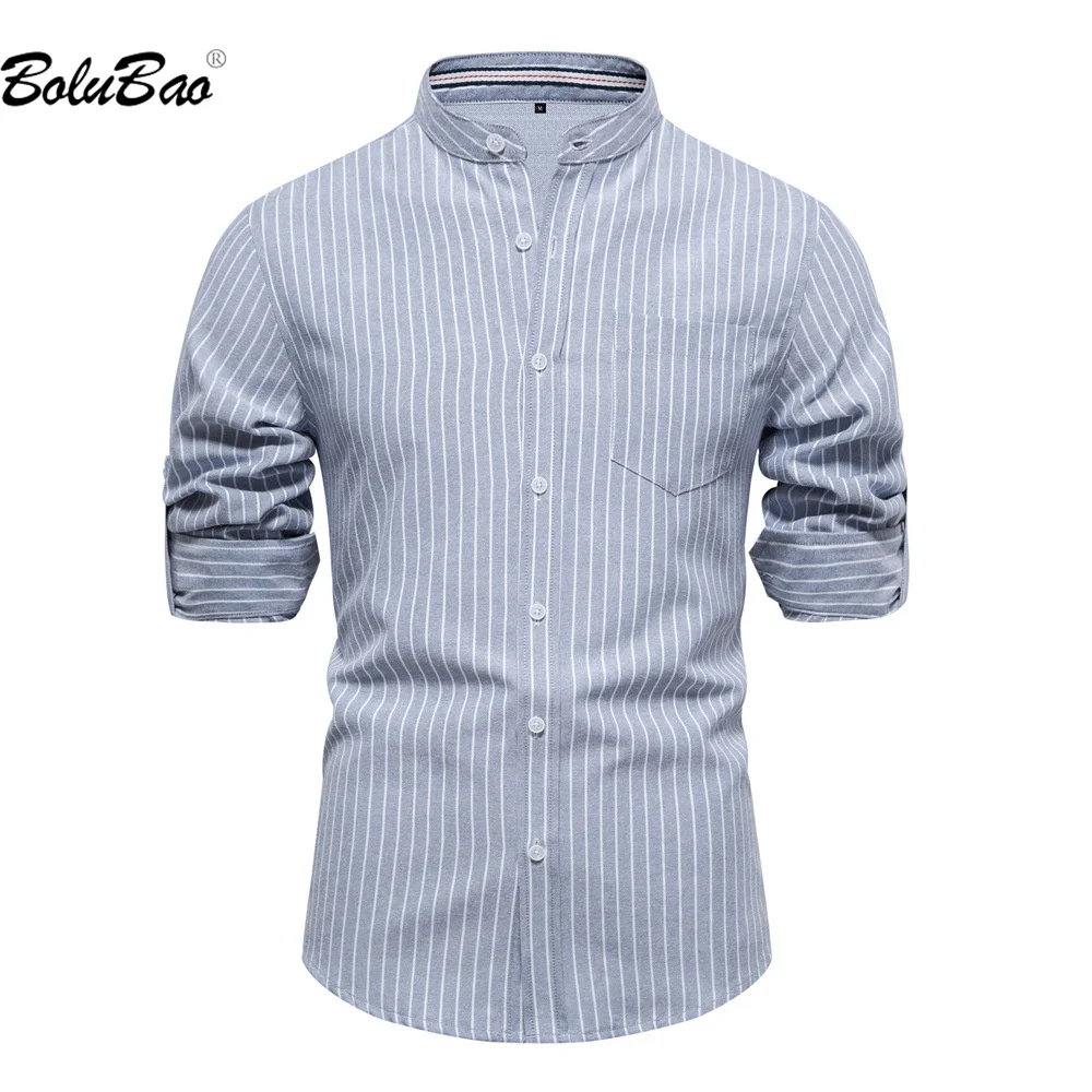 

BOLUBAO 2023, повседневная мужская рубашка в полоску, кардиган, дышащий, высокое качество, дизайнерская, популярная рубашка для мужчин