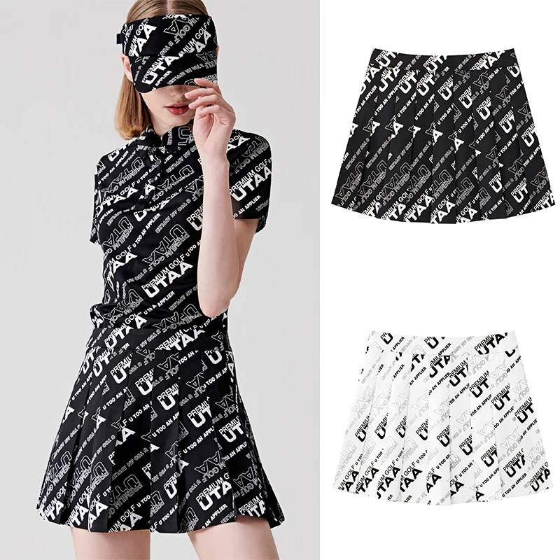 

New Women's Golf Apparel Women's Golf Wear Summer Fashion Versatile Pleated Skirt Outdoor Sports Anti-Walking Ball Uniform