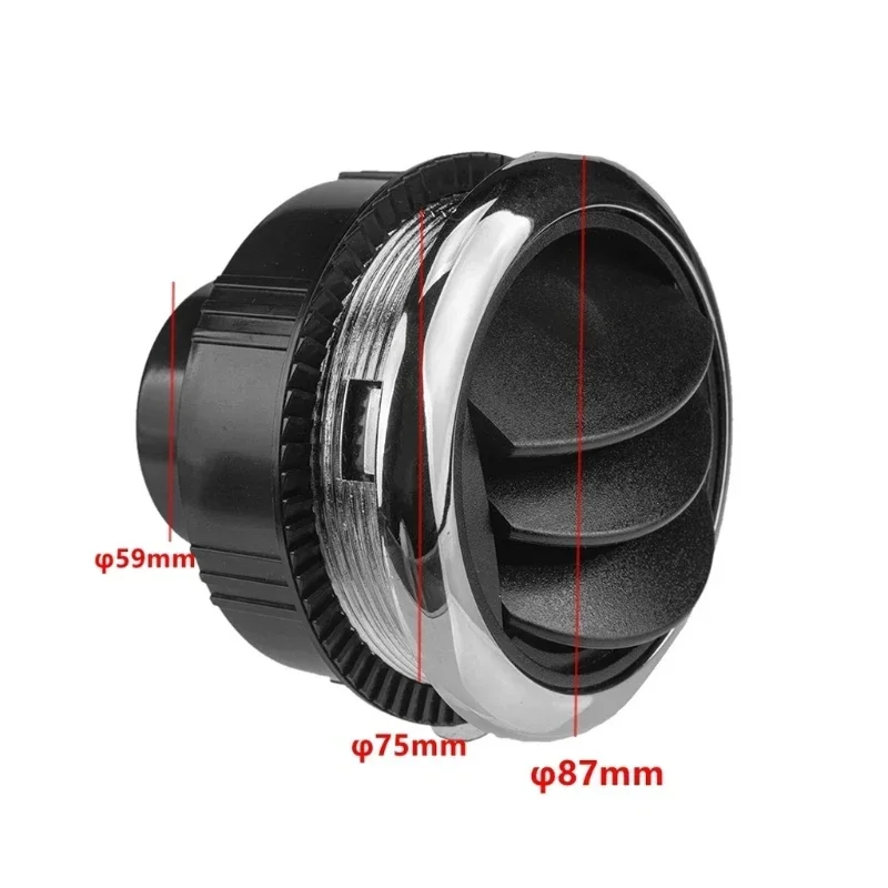 

Универсальный автомобильный дефлектор кондиционера, круглая крышка воздуховода, дефлектор решетки кондиционера для автофургона, автобуса, грузовика, лодки