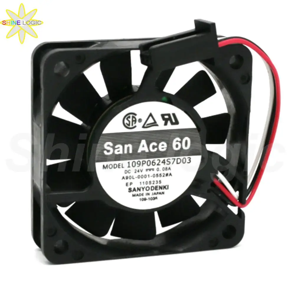 

1Pcs Brand New For San Ace 60 109P0624S7D03 DC 24V 0.08A 60*60*15MM 6015 A90L-0001-0552#A 3Pin FANUC Sever Inverter Cooling Fan