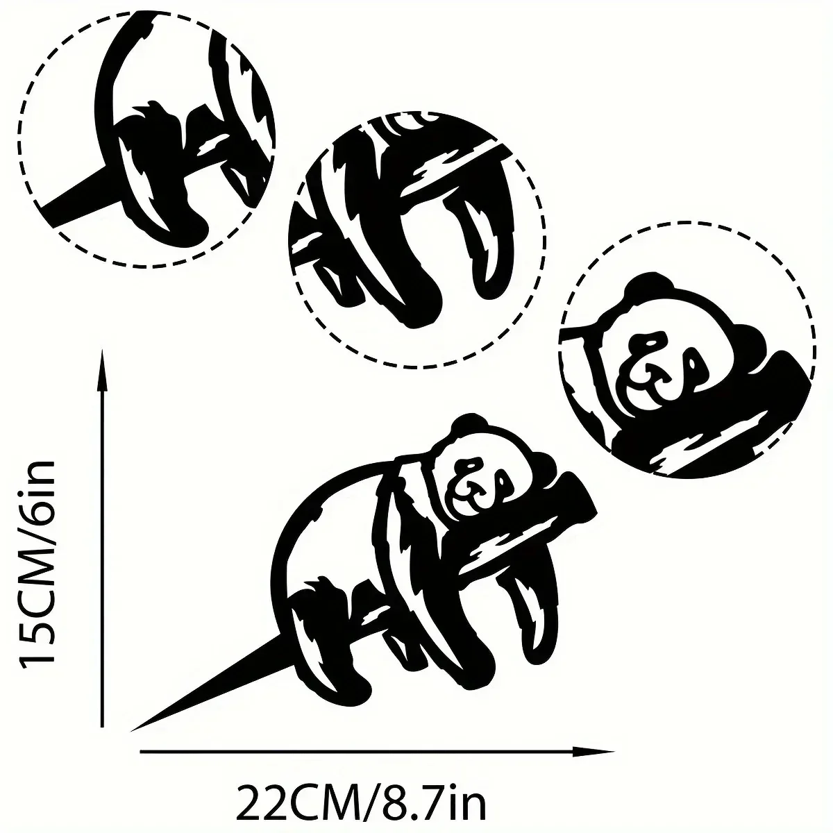 Металлический Силуэт Панды Садовый Декор Металлические Настенные Рисунки