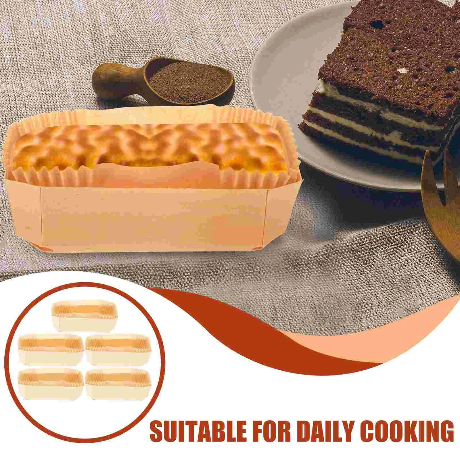 Деревянная коробка бумажный поднос противень для выпечки многофункциональная