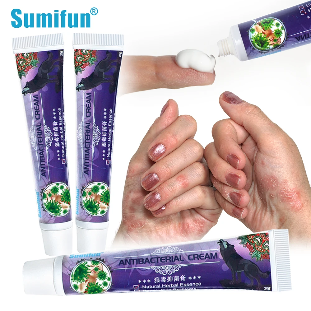 

1/3/5Pcs Sumifun Wolf Poison Antibacterial Cream for Eczema Psoriasis Skin Treatment Dermatitis Anti Itch Herbs Ointment Health