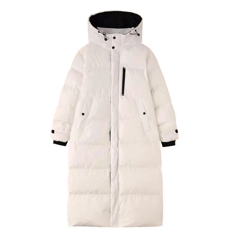 Long Down Jacket Women'S Coat Winter 2023 New Korean Oversized Thick Warm Hooded Parka Women'S Black White Cotton Jackets enlarge