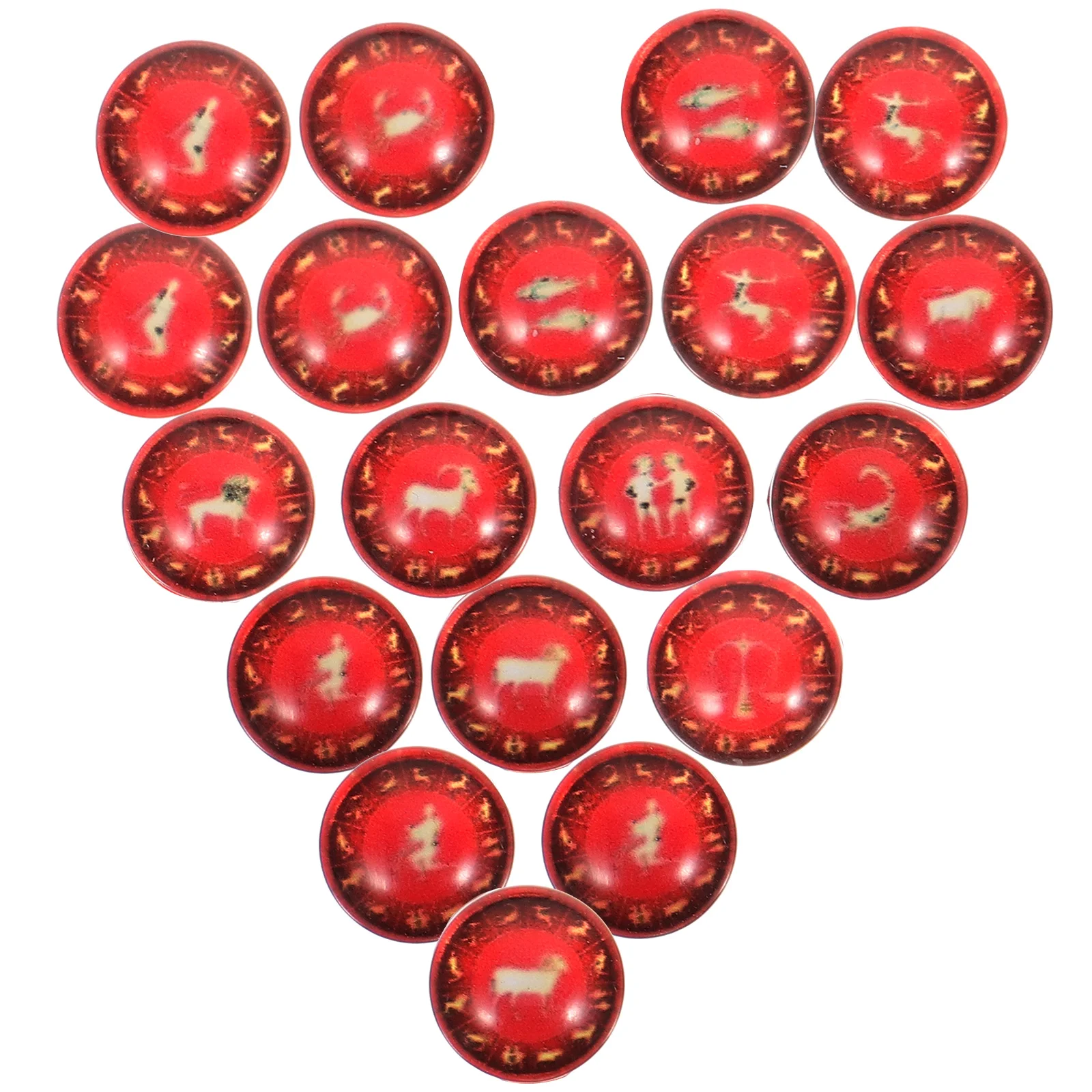 

Accessories 12 Constellation Glass Charms Pattern Gems DIY Jewelry Making Zodiac