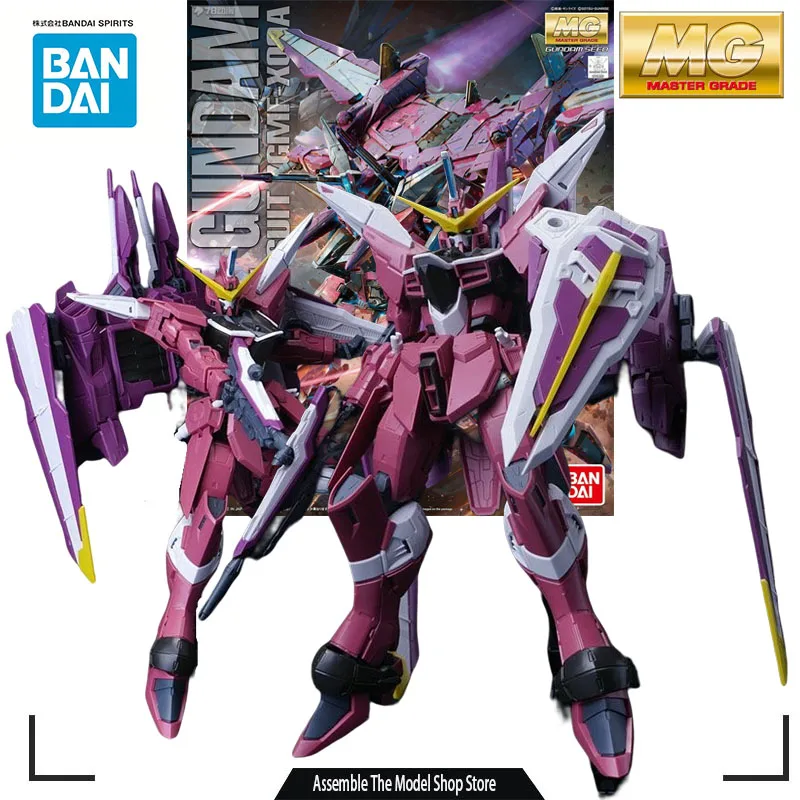 

Набор оригинальных моделей Bandai, аниме экшн-фигурка MG juste GUNDAM 1/100, Сборная модель, коллекционная игрушка, подарок для мальчиков