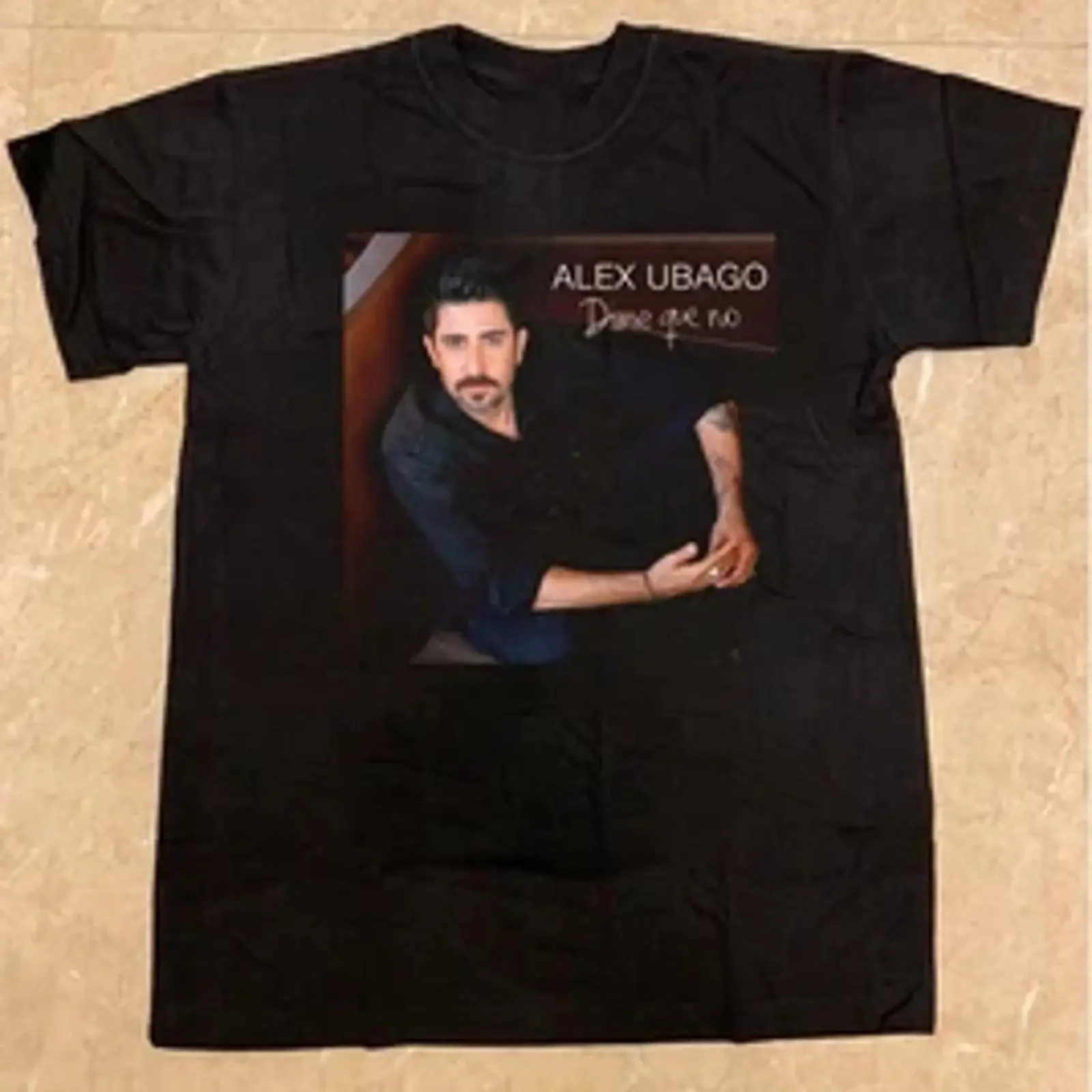 Фото Футболка Alex Ubago из черного хлопка, размеры S-5XL, R159, винтажная, с эффектом потертости, мягкая, в стиле стритвир, универсальная, модная, удобная. №1