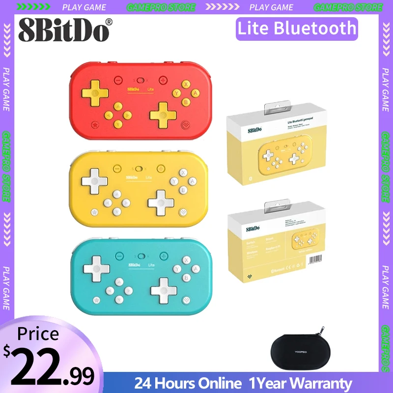 

8bitdo Lite Bluetooth геймпад для Windows/Steam Game/Nintendo Switch Oled/беспроводной контроллер Raspberry Pi