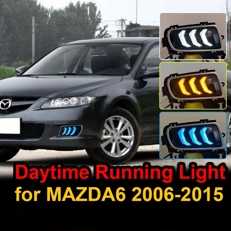 

2pcs for MAZDA 6 2006-2009 2011-2015 Daytime Running Light Streamer Light Modification LED Fog Light Car Accessories