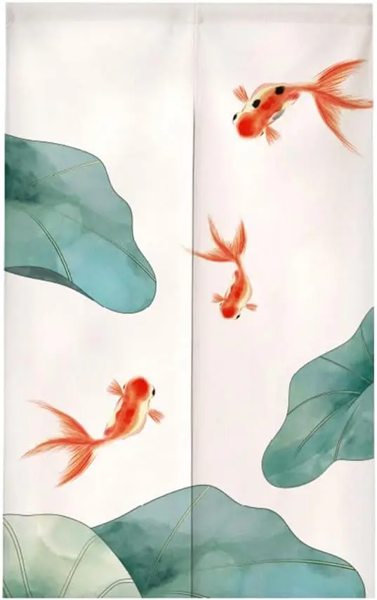 

Японская дверная занавеска с цветочным принтом